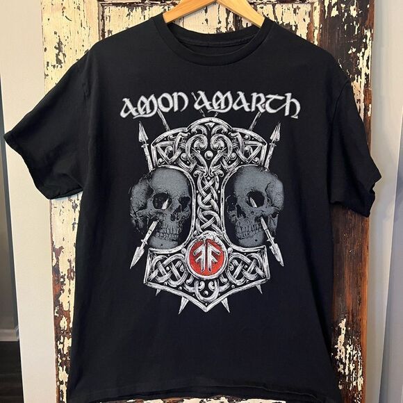 Amon Amarth 2023 concert T-shirt. Men’s size L. Viking/Swedish death metal - Picture 1 of 4